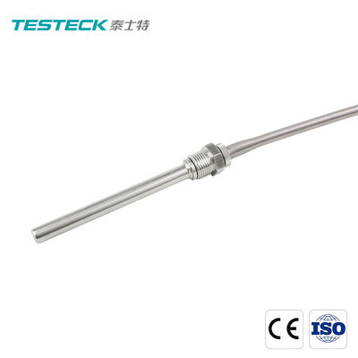 SS304 Threaded Thermocouple Probe RTD For Liquid Temperature Measurement