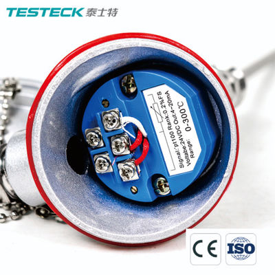 24VDC 4-20mA Adjustable Temperature Transmitter Integrated Temperature Sensor PT100