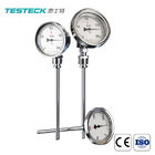 6.4MPa IP55 Axial Bimetal Thermometer Stainless Steel Bimetal Temperature Gauge